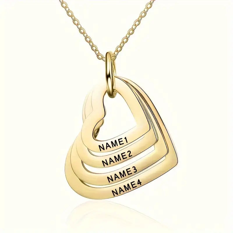 Divine Diamond Gepersonaliseerde Hartvormige Naamketting